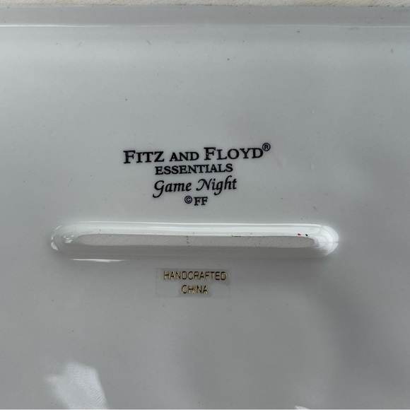 Fitz and Floyd Essentials GAME NIGHT Cards Serving Platter Snack Plate - Picture 11 of 12